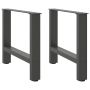 Kavos staliuko kojos, antracito spalvos, 2 vnt., 60x(42-43) cm, plienas