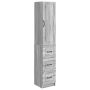 Spintelė 2 pcs Pilka Sonoma 33 x 34,5 x 87 cm Apdirbta mediena