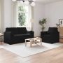 Sofa 2 pcs Juoda 158 x 78 x 80 cm audinys