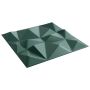Sienų plokštės 12 pcs Diamond Žalias 50 x 50 cm XPS Putplastis