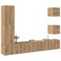 5 dalių sieninis televizoriaus spintelės komplektas Artisan Oak