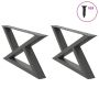 Kavos staliuko kojos, 2 vnt., antracito spalvos, 70x(30-31,3) cm, plienas