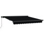 Ištraukiama markizė Juoda 350 x 250 cm Audinys ir metalas
