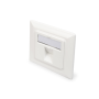 Digitus | Wallplate for Keystone Modules, German type, middle plate 50x50 mm, frame 80x80 mm | DN-93811