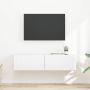 TV sieninė spintelė 2 pcs Blizgus baltas 60 x 31 x 29,5 cm