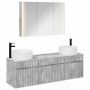Vonios spintos komplektas 4 pcs Betono pilka