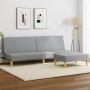 Dvivietė sofa-lova su pakoja, šviesiai pilkos spalvos, audinys