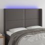 Galvūgalis su LED, pilkos spalvos, 147x16x118/128 cm