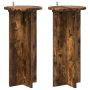 Augalų stovas 2 pcs Dūminio ąžuolo 29,5 x 29,5 x 60 cm