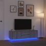 TV spintelė su LED lemputėmis, pilka ąžuolo, 160,5x41x50 cm