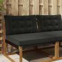 Lauko sofa pagalvėlė 2 pcs Juodas Poliesteris