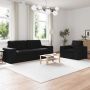 Sofa 2 pcs Juoda 182 x 80 x 82 cm audinys