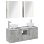 Vonios spintos komplektas 5 pcs Betono pilka 53 x 15,5 x 70 cm