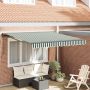Markizės rėmas Žalia ir balta 350 x 250 cm