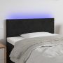 Galvūgalis su LED, juodos spalvos, 100x5x78/88cm, aksomas