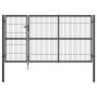 Sodo vartai su stulpais, antracito sp., 350x140 cm, plienas