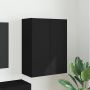 TV sieninė spintelė Juoda 59,5 x 31 x 80 cm Apdirbta mediena