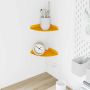 Plūduriuojanti lentyna 2 pcs Garučių geltona 15 x 15 x 2 cm