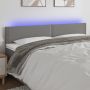 Galvūgalis su LED, tamsiai pilkas, 180x5x78/88cm, audinys