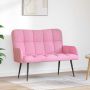 Dviejų vietų sofa Rožinė 115 x 61 x 87 cm audinys