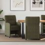 Valgomojo Kėdės su Ratukais 2 pcs Armijos žalia 57 x 67 x 95 cm