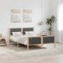 Lovos rėmas Tamsiai pilka 150 x 200 cm Kietos pušies mediena