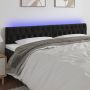 Galvūgalis su LED, juodos spalvos, 200x7x78/88cm, aksomas