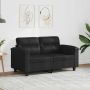 Dvivietė sofa, juodos spalvos, 120cm, mikropluošto audinys