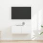 TV sieninė spintelė 2 pcs Blizgus baltas 60 x 31 x 29.5 cm