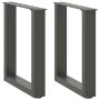 Kavos staliuko kojelės, 2 vnt., antracito spalvos, 38x(42-43) cm, plienas