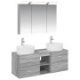 Vonios baldų rinkinys 4 pcs Pilka Sonoma