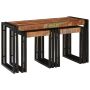 Suklijuotas stalas 3 pcs Kietas atgautas medis ir metalas