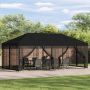 Paviljonas su šoninėmis sienelėmis 6 x 3 m Juoda