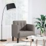 Sofa-kėdė su porankiais, pilkai ruda, 53 cm, audinys