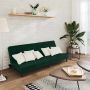 Dvivietė sofa-lova, tamsiai žalios spalvos, aksomas