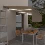 Automatinė markizė su uždanga/LED/vėjo jutikliu, kreminė, 6x3m