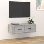 Pakabinama TV spintelė, pilka ąžuolo, 80x36x25cm, mediena