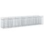 Gabioninė pakelta lova 2 pcs Sidabro 300 x 50 x 60 cm