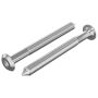 Baldų varžtai 2 pcs Sidabro M6 x 60 mm Plienas