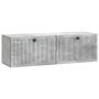 Sieninė TV spintelė Betono pilka 98 x 31 x 30 cm