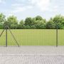 Tvora su stulpais Pilka 0,8 x 25 m Plienas ir PVC