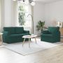 Sofa 2 pcs Tamsiai žalia 144 x 80 x 85 cm audinys