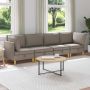 Svetainės baldų komplektas su pagalve 4 pcs Taupe Audinys
