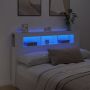 LED galvūgalis, baltas, 160x18,5x103,5cm, apdirbta mediena