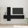 TV spintelių komplektas 5 pcs Juodas ąžuolas Apdirbta mediena