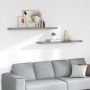 Pakabinamos lentynos, 2vnt., pilkos, 120x23,5x3,8cm, MDF