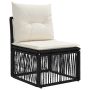 Be porankio sofa Juoda poliratanas