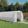 Šiltnamis su plieno rėmu, baltos spalvos, 16x2x2m, 32m²