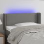 Galvūgalis su LED, tamsiai pilkas, 83x16x78/88cm, audinys