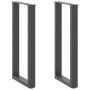 Konsolinio stalo kojelės, U formos, 2 vnt., antracito spalvos, 28x(72-73) cm, plienas